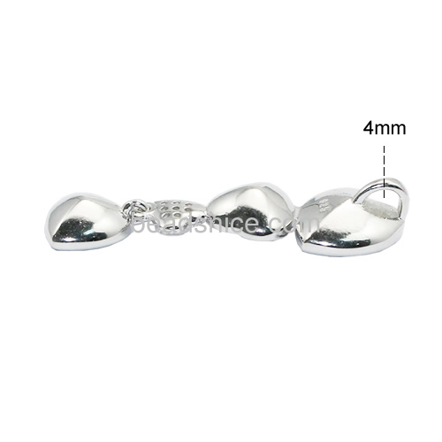 Pendant setting micro pave 925 sterling silver pendant base heart fit 9.5x9.5mm 8x7.5mm 7.5x7.5mm Austria crystal 4884
