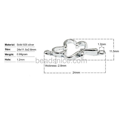 Genuine 925 sterling silver connectors jewelry connectors for jewelry making