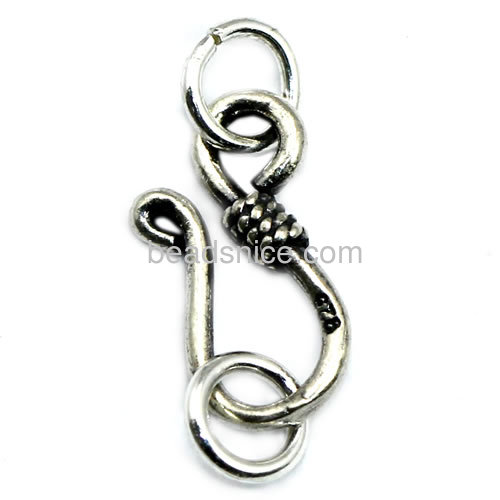 Hook and eye clasp 925 sterling silver necklace clasps for jewelry making
