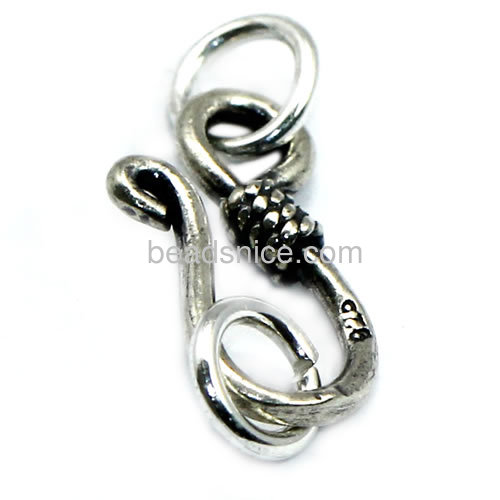 Hook and eye clasp 925 sterling silver necklace clasps for jewelry making