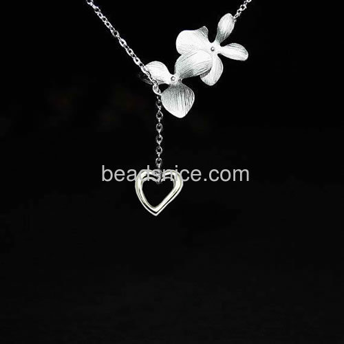 Pendant charm for necklace making 925 sterling silver jewelry charms heart-shaped