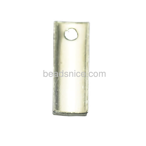 Sterling silver blank oblong stamping tag blank bar charm pendant  18ga bar for custom jewelry