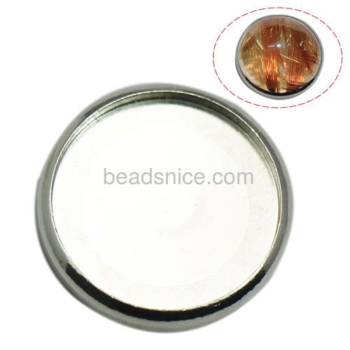 Bezel setting 925 sterling silver cabochons setting jewelry accessories