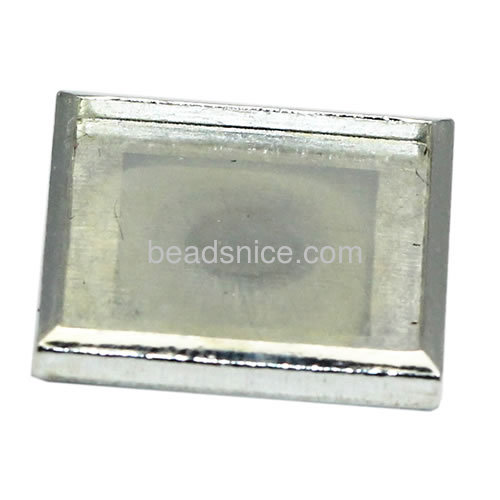 Bezel settings 925 sterling silver jewelry accessories bezel cups square 16X2.2mm