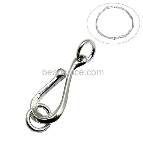 925 sterling silver hook and eye clasp jewelry parts neckalce fittings