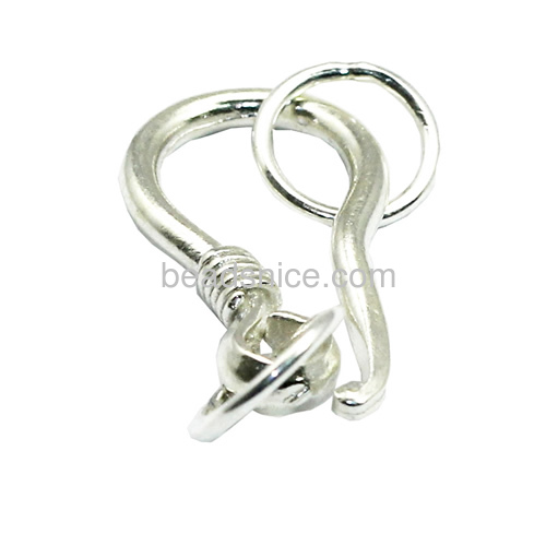 925 sterling silver hook and eye clasp findings for necklace and jewelry making