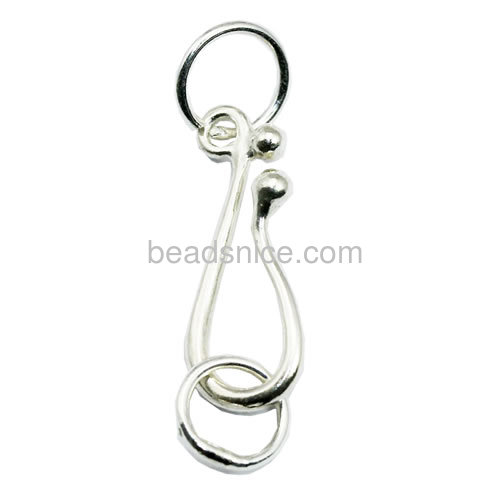 Art jewelry sterling silver eye and hook clasp for fine fine necklace  finding and DIY Jewelry