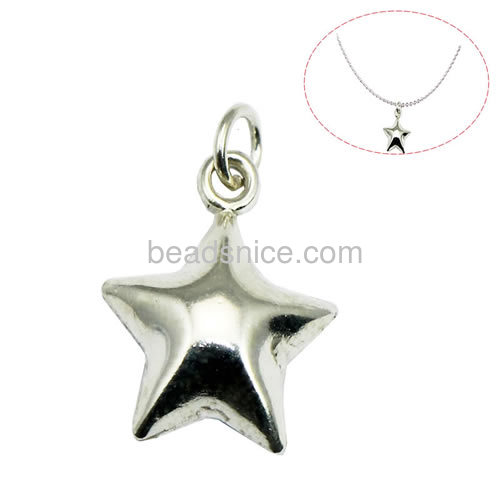 Charm pendant 925 sterling silver star charms for jewelry necklace making