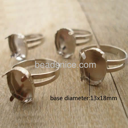 Finger ring settings ring findings brass，lead-safe, nickel-free