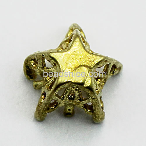 Pendant setting brass jewelry findings for jewelry making star-shaped