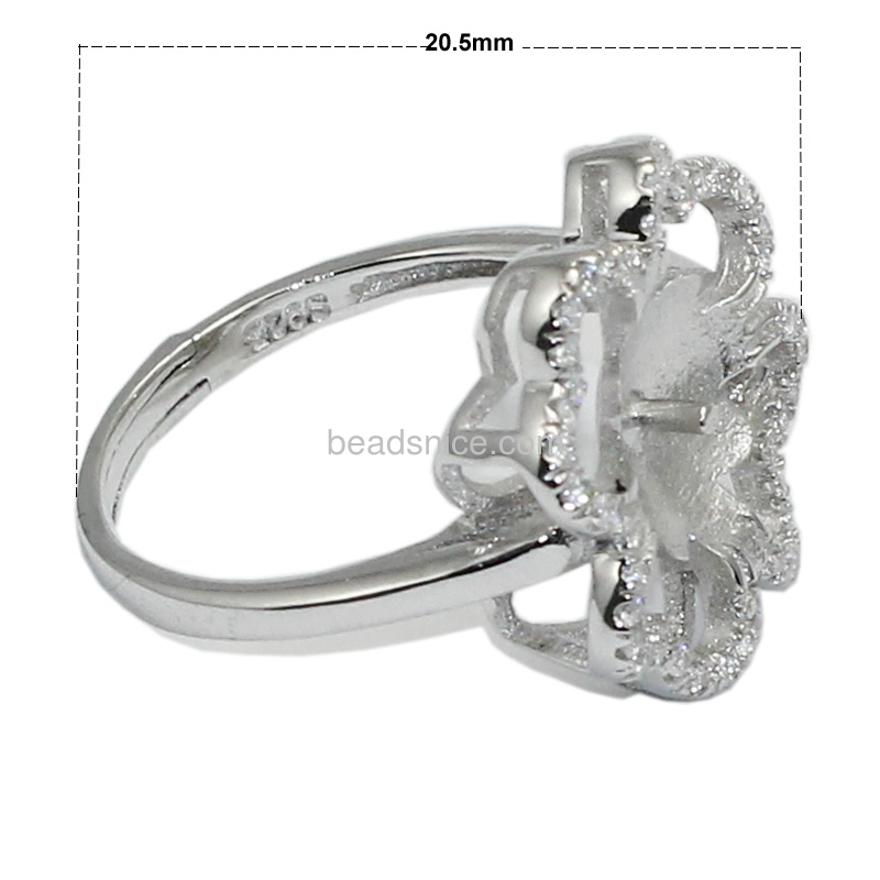 Unique engagement rings settings 925 steriling silver adjustable ring size 7 to 9