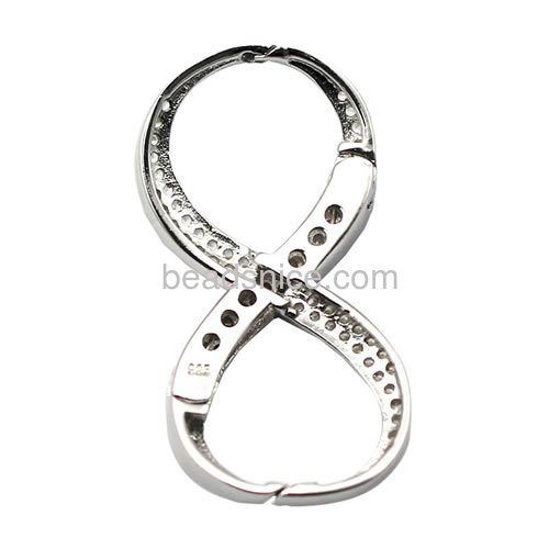 925 sterling silver clasp micro pave clasp fantasy jewelry accessories for women