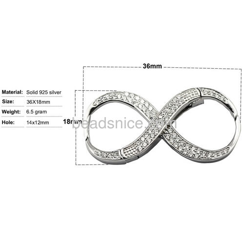 925 sterling silver clasp micro pave clasp fantasy jewelry accessories for women