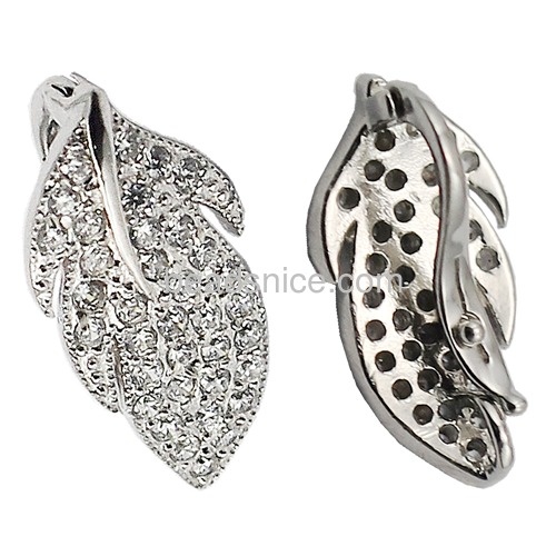 Fancy 925 sterling silver decoration leaf jewelry findings for jewelry for women