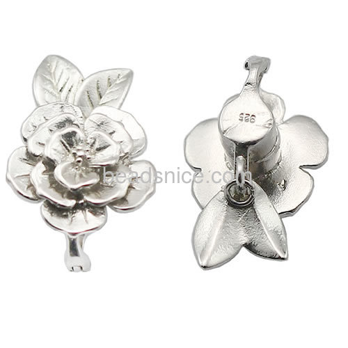 Jewellery clasps 925 sterling silver magnetic flower clasp for costume jewellery women necklace