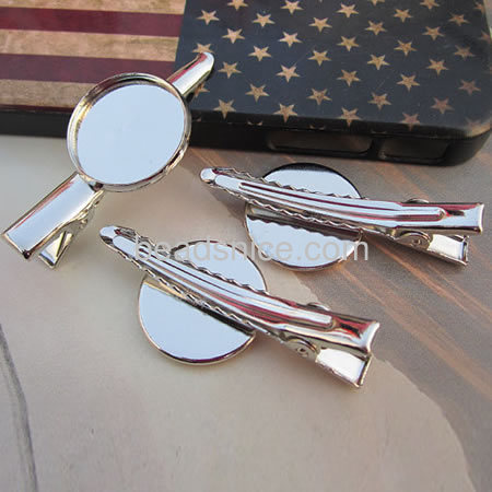 Brass Beak Clips Findings ,Brass Hairpins, lead-safe, nickel-free,