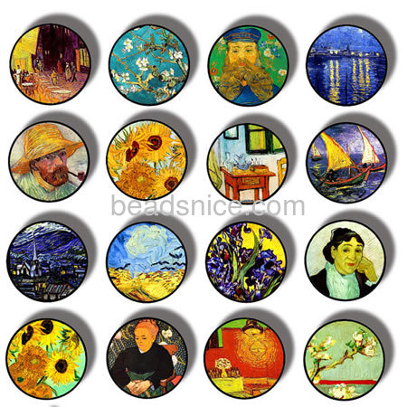 Clear glass cabochons pendant blanks cap images all kinds of different pattern high resolution images DIY gifts round