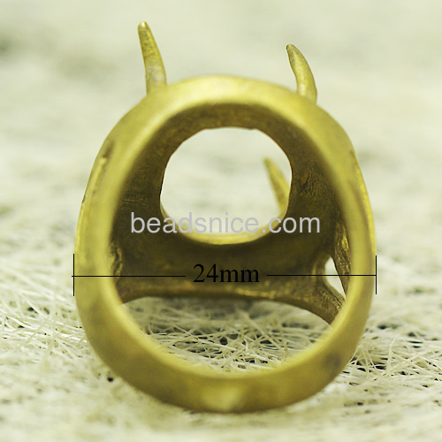 Ringca bochon setting bezel cup jewelry accessories brass