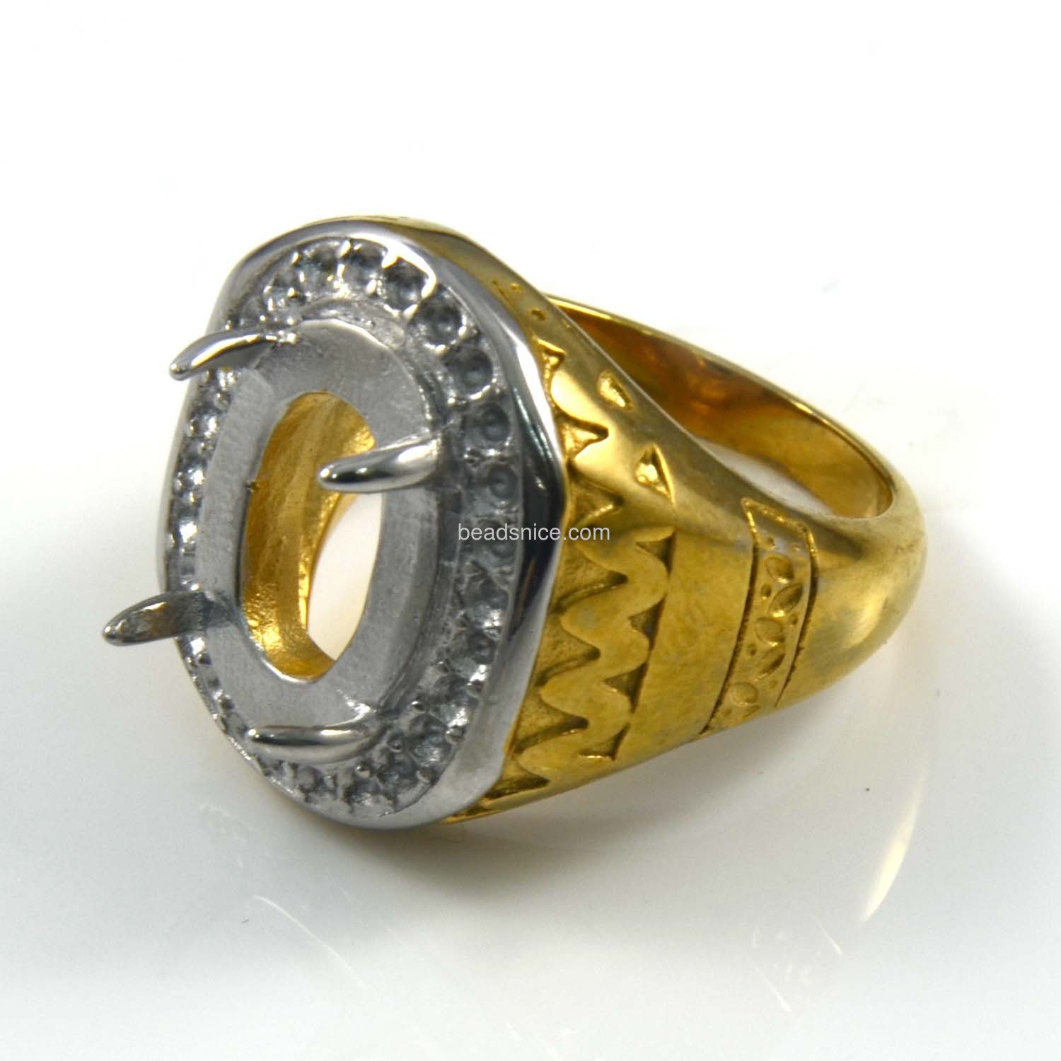 Indonesian section of stainless steel casting jewelry gold ring care empty stone inlay empty mold Mens Rings Indonesian section of stainless steel casting jewelry gold ring care empty stone inlay empty mold Mens Rings