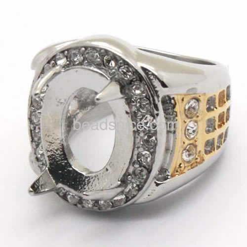 Stainless steel ring setting base more size for your choose