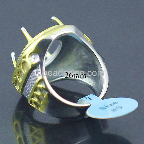 Ring setting Stainless steel ring