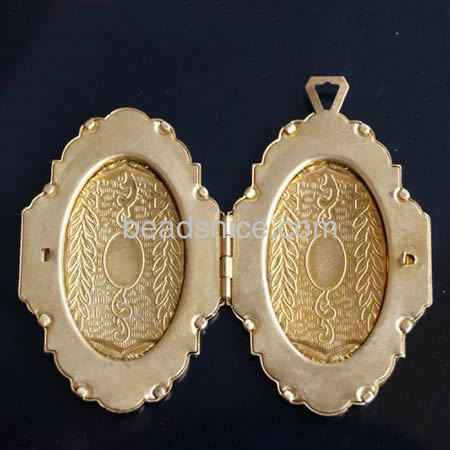 New Design Brass  Photo Locket DIY Gift for your sweetheart,Lead-Safe,Nickel-Free,rack plating,