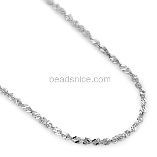Meng Jackpot 925 sterling silver jewelry wholesale sterling silver necklace chain wave absolutely sterling silver chain