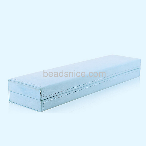 Fashion gift boxes for necklace pendant display leather box case wholesale jewelry packaging boxes rectangular