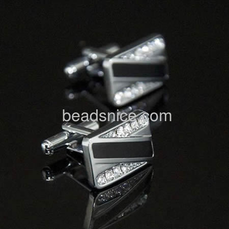 Engagement cufflinks suit shirt cufflinks for men fashionable jewelry findings brass rectangular best gifts