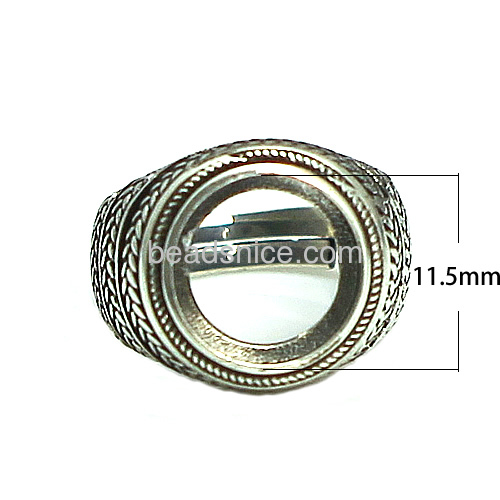 Bezel Cup Sterling Silver Ring Setting
