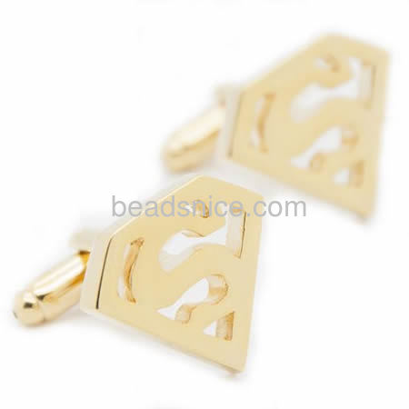 Brass Cuff Link , Charm,Lead-Safe,Nickel-Free,