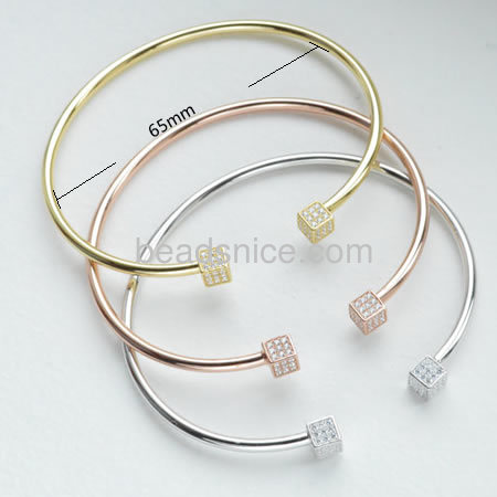 Brass, fashion jewellery, bracelet settings，Lead-Safe,Nickel-Free,