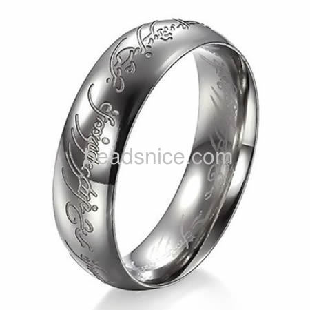 Stainless Steel Jewelry Finger Ring  ，