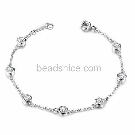 Stainless Steel Jewelry Bracelet Bangle with zircon