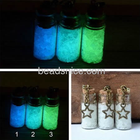 Small Bottles with Corks Alloy Pendant ，Lead-Safe,Nickel-Free,