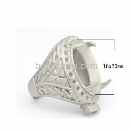 Indonesia ring blanks base fashion finger ring prong mountings vintage style wholesale vogue jewelry accessory stainless steel