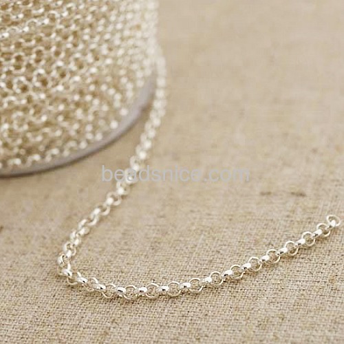Silver chains by the meter necklace bracelets earrings chain loose chains wholesale chain jewelry accessories sterling silver DI