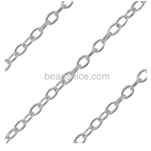 Cable chain silver chains metal oval link chain wholesale chain jewelry components sterling silver approx 3.53g per m