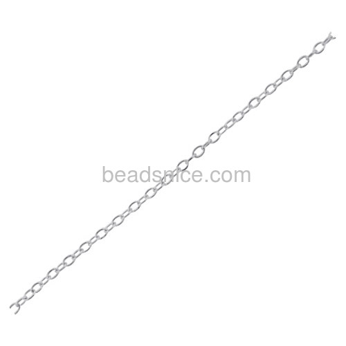 Cable chain silver chains metal oval link chain wholesale chain jewelry components sterling silver approx 3.53g per m