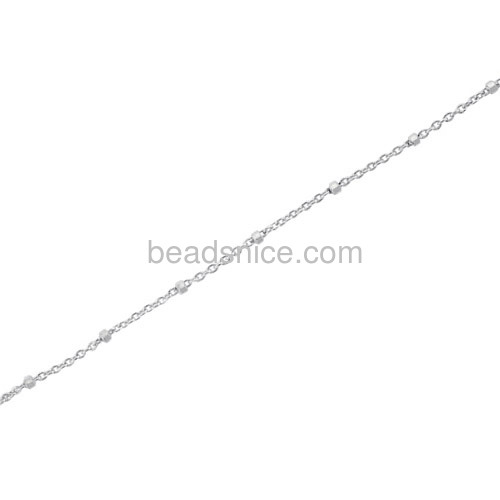 Sterling silver chain oval link chains great for necklace bracelet wholesale jewelry findings nickel-free approx 3.4g per m