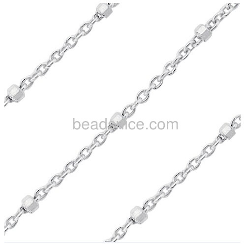 Sterling silver chain oval link chains great for necklace bracelet wholesale jewelry findings nickel-free approx 3.4g per m