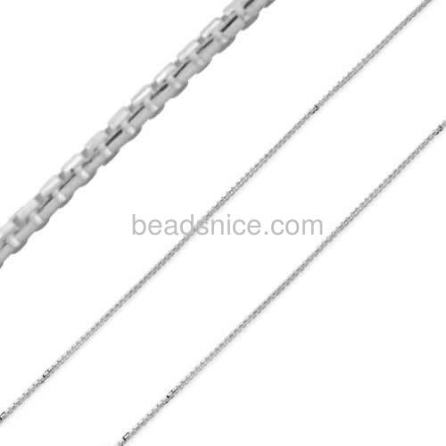 Rounded box chain for necklace tiny box chains wholesale jewelry findings sterling silver DIY approx 3.6g per m