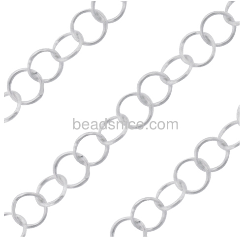 Silver cable chain round chain link wholesale jewelry making supplies pure silver approx 10.6g per m more size for choice