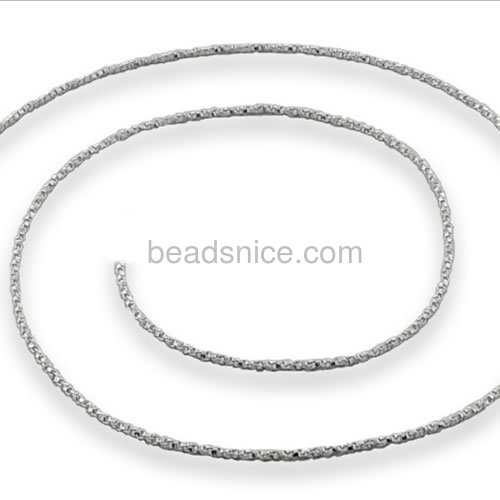 Sterling silver chain twisted box link chain great for necklace wholesale jewelry accessory nickel-free approx 5.1g per m