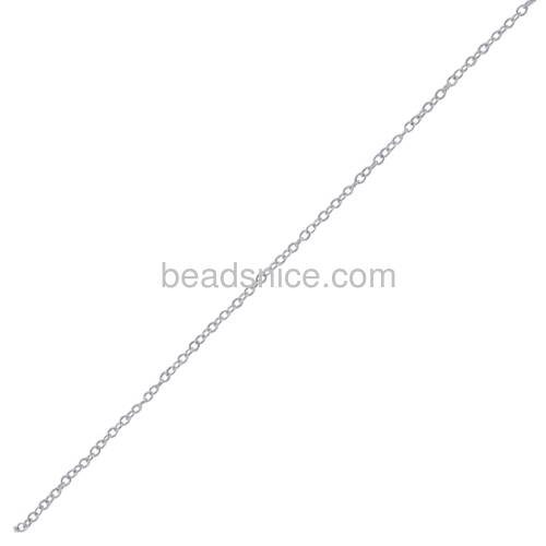 Cable link chain fashion oval chain wholesale jewelry findings sterling silver nickel-free approx 2.59g per m