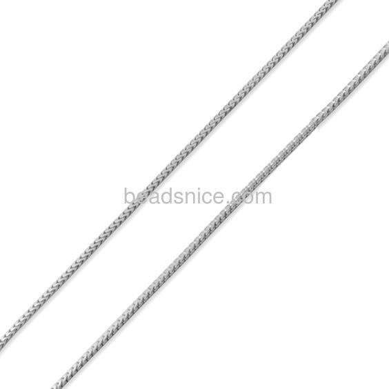Sterling silver chain franco link chain for necklace wholesale jewelry findings nickel-free approx 9.55g per m