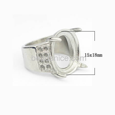 Stainless steel ring base fashion rings prong blanks mountings hollow tray wholesale vintage rings jewelry settings DIY oval