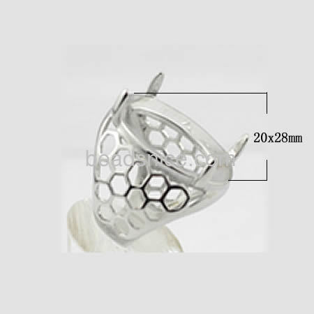 Stainless steel ring blanks wholesale rings jewelry fashion finger ring filigree honeycomb frame hollow tray DIY gifts