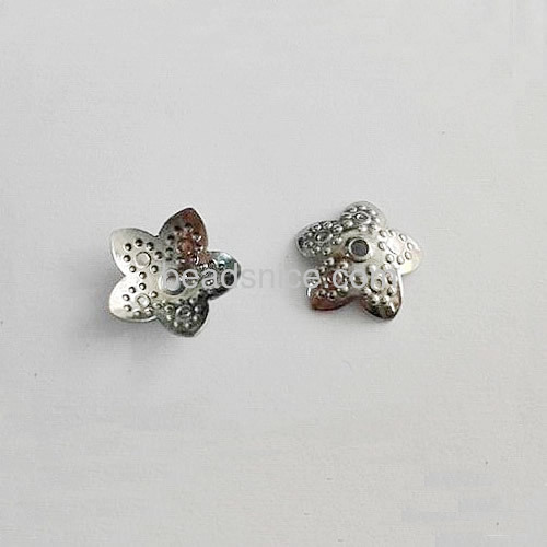 Beads cap metal flower domed bead cap end caps wholesale fashion jewelry accessories stainless steel DIY
