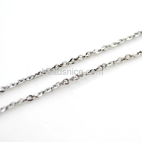 Rolo chain flat wire cable chain necklace wholesale chain jewelry findings stainless steel chain handmade more size for choice